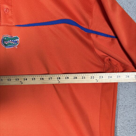 Florida Gators Nike Team Polo Men’s Size XL Orange Center Logo Sphere Dry UF - Picture 8 of 14
